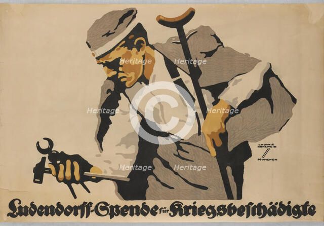 The Ludendorff Appeal for the War-Disabled, 1918. Creator: Hohlwein, Ludwig (1874-1949).