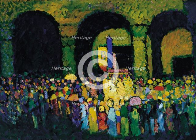 The Ludwigskirche in Munich, 1908. Artist: Kandinsky, Wassily Vasilyevich (1866-1944)