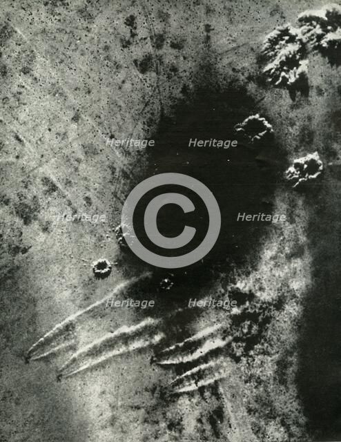 'The Luftwaffe scrambles as Bostons of the S.A.A.F.', c1942-1943, (1945). Creator: Unknown.
