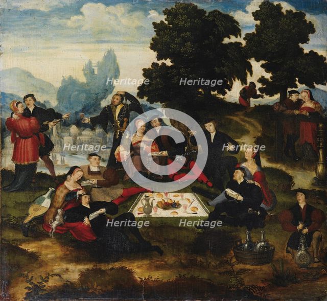 The Luncheon on the Grass, ca 1535-1540. Artist: Master of Brunswick, (Brunswick Monogrammist) (16th century)
