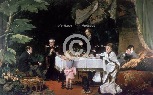 'The Luncheon in the Conservatory', 1877. Artist: Louise Abbema