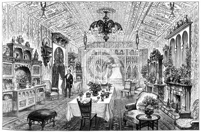 The Luncheon Room at the Town Hall, Birmingham, West Midlands, 1887. Artist: Unknown