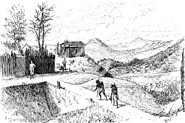 The Lushai Expedition: view eastward from Fort Langleh, 1890. Creator: Unknown.