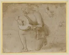 The lute player, 1490-1500. Creator: Perugino (around 1450-1523)