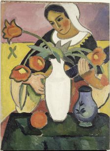 The Lute Player, 1910. Creator: Macke, August (1887-1914)