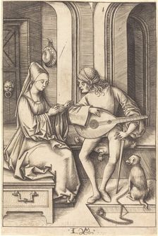 The Lute Player and the Singer, c. 1495/1503. Creator: Israhel van Meckenem