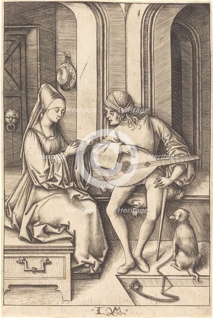 The Lute Player and the Singer, c. 1495/1503. Creator: Israhel van Meckenem.
