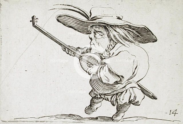 The Lute Player, c1616. Creator: Jacques Callot.