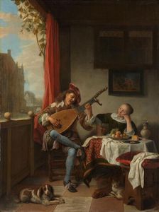 The Lutenist, 1661. Creator: Hendrik Martensz. Sorgh