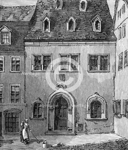 The Luther Celebration in Germany: house in which Luther died at Eisleben, Feb. 18, 1546, (1883). Creator: Unknown.