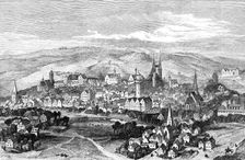 The Luther Celebration in Germany: Luther's birthplace, Eisleben, as it was in 1650, (1883). Creator: Unknown