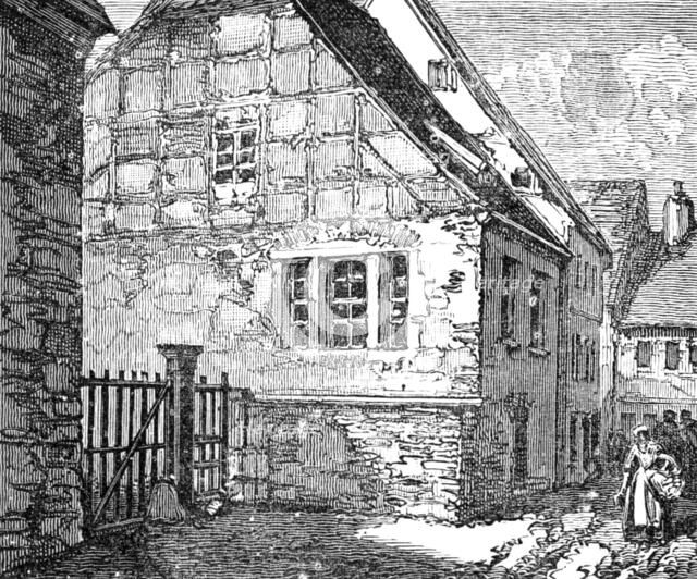 The Luther Celebration in Germany: Luther's father's house at Mansfeld, 1883. Creator: Unknown.
