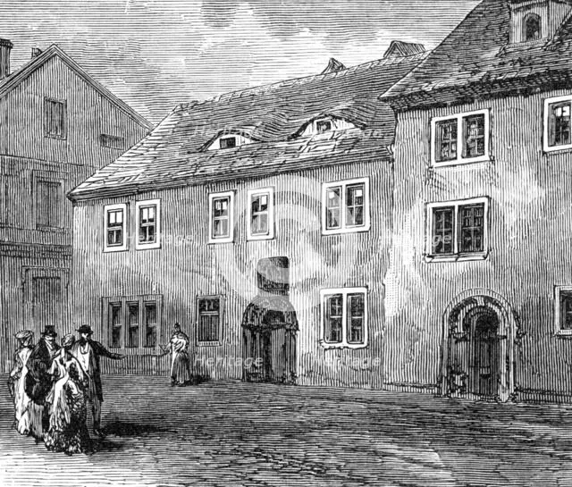 The Luther Celebration in Germany: Luther's school at Mansfeld, (1883). Creator: Unknown.