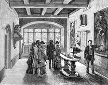 The Luther Celebration in Germany: room in which Luther was born at Eisleben, 1883. Creator: Unknown