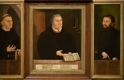 The Luther Shrine, triptych, 1572. Artist: Thiem, Veit (?-ca 1574)