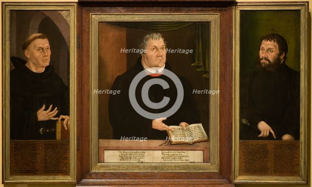 The Luther Shrine, triptych, 1572. Artist: Thiem, Veit (?-ca 1574)