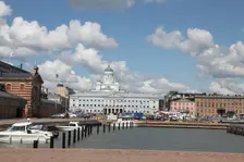 The Lutheran Cathedral seen from the South Harbour, Helsinki, Finland, 2011. Creator: Sheldon Marshall