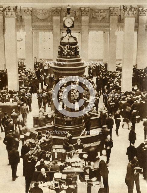 The Lutine Bell in the Underwriting Room at Lloyd's of London, 1933, (1935).  Creator: Unknown.