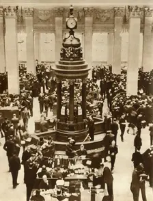 The Lutine Bell in the Underwriting Room at Lloyd's of London, 1933, (1935). Creator: Unknown