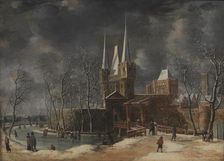 The Luttekepoort in Harderwijk in the Winter, 1664. Creator: Anthonie Beerstraaten