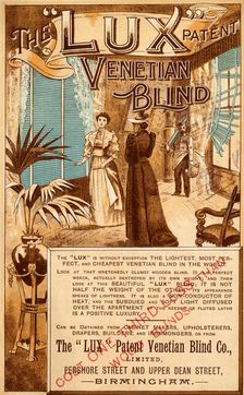 The Lux Venetian Blind Co, 1900