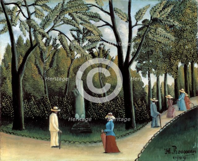 'The Luxembourg Gardens, Monument to Chopin', 1909. Artist: Henri Rousseau