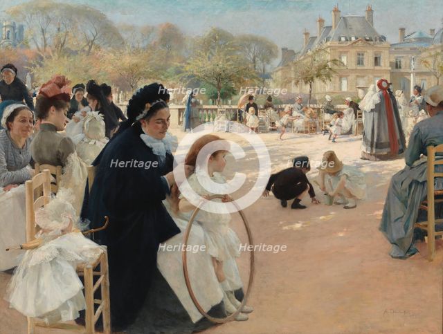 The Luxembourg Gardens, Paris, 1887. Creator: Albert Edelfelt.
