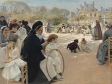 The Luxembourg Gardens, Paris, 1887. Creator: Albert Edelfelt
