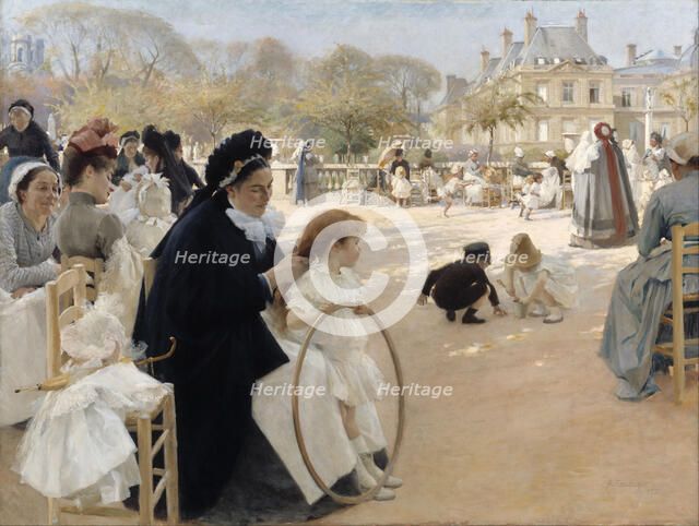 The Luxembourg Gardens, Paris. Artist: Edelfelt, Albert Gustaf Aristides (1854-1905)