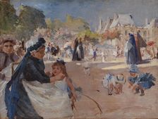 The Luxembourg Gardens, Paris, final study, 1886. Creator: Albert Edelfelt