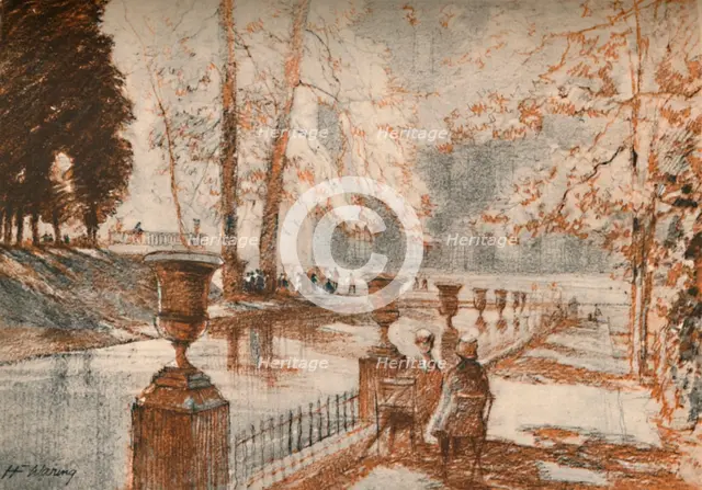 'The Luxembourg Paris loves trees and children.', c1927, (1927). Artist: Henry Franks Waring.