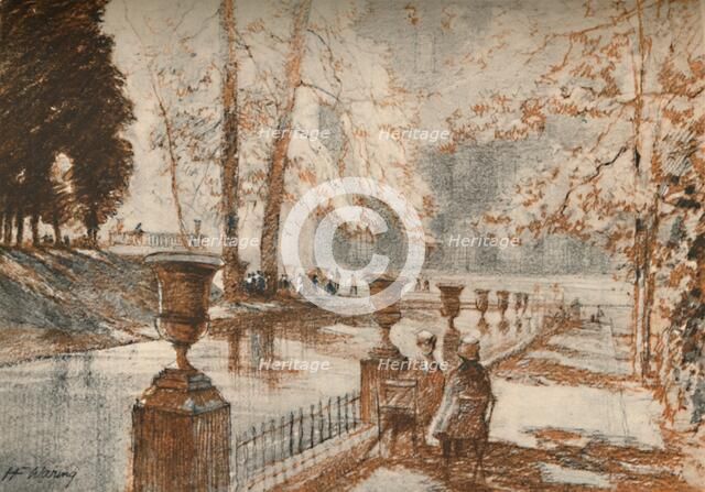 'The Luxembourg Paris loves trees and children.', c1927, (1927). Artist: Henry Franks Waring.