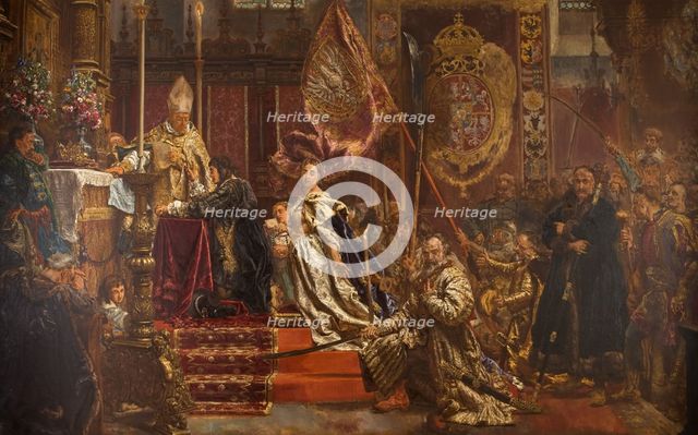 The Lwów Oath of King John II Casimir on 1 April 1656, 1893. Creator: Matejko, Jan Alojzy (1838-1893).
