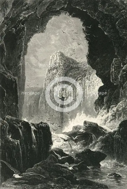 'The Lydstep Caverns (South Wales)', c1870.