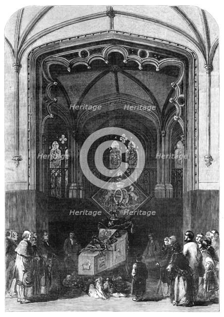 T'he Lying-in-State in Belvoir Castle, 1857. Creator: Unknown.