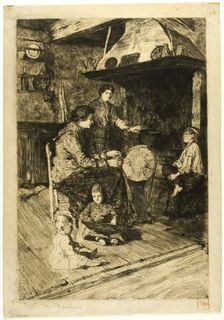 The Lace Maker, 1880/ 1882. Creator: Otto Henry Bacher