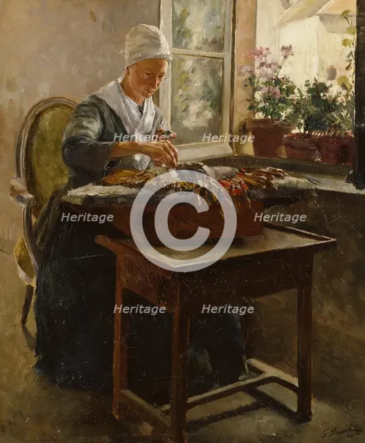 The Lace-Maker, 1885. Creator: Georg Pauli.