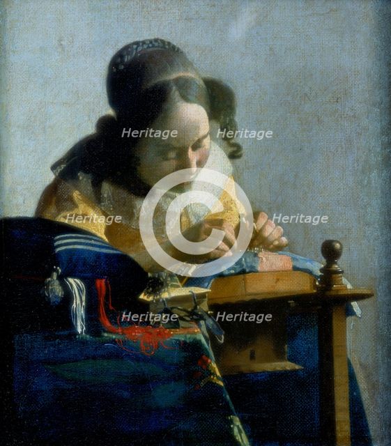'The Lace Maker', c1664. Artist: Jan Vermeer