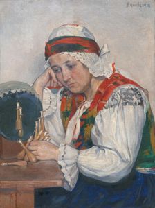 The Lacemaker, 1928. Creator: Jozef Hanula