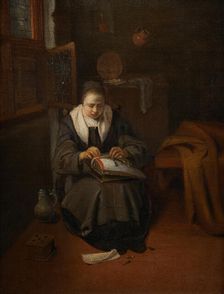 The lacemaker, between 1652 and 1693. Creator: Nicolaes Maes