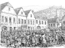 The Labour Agitation in Austria: riots at Fulneck, Moravia, 1890. Creator: Unknown