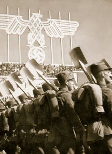 The Labour Service ready for work, Germany, 1936. Creator: Unknown