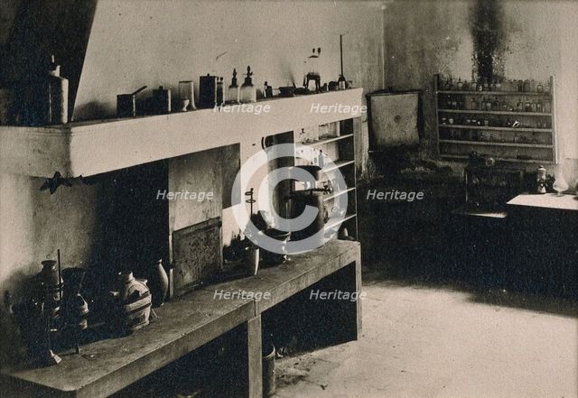 The laboratory of JB Boussingault in Liebfrauenberg abbey, Goersdorf, France, c1880s. Creator: Unknown.