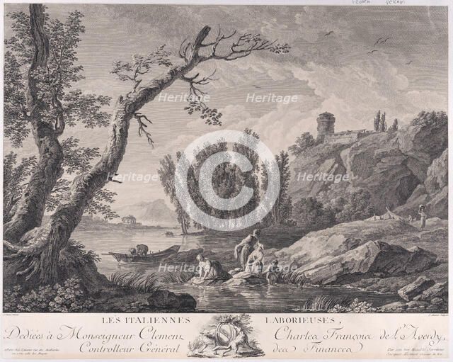 The Laboring Italian Women, 1765. Creator: Jacques Aliamet.