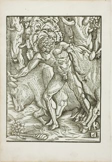 The Labors of Hercules: Capture of the Oxen of the Geryones in Erythia, c. 1528. Creator: Gabriel Salmon