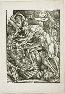 The Labors of Hercules: Hercules and Cacus, c. 1528. Creator: Gabriel Salmon
