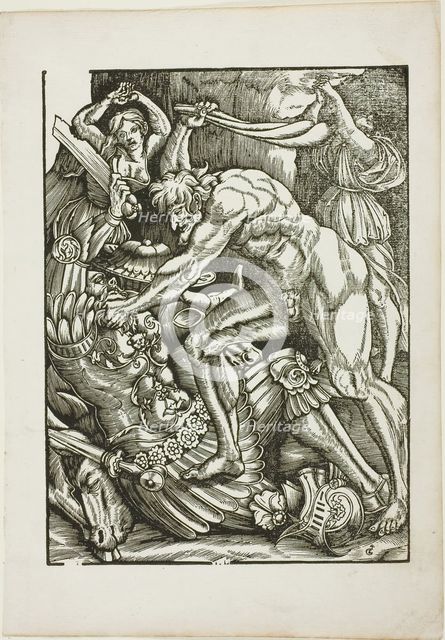 The Labors of Hercules: Hercules and Cacus, c. 1528. Creator: Gabriel Salmon.
