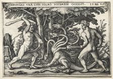 The Labors of Hercules: Hercules Killing the Lernean Hydra, 1545. Creator: Hans Sebald Beham (German, 1500-1550)