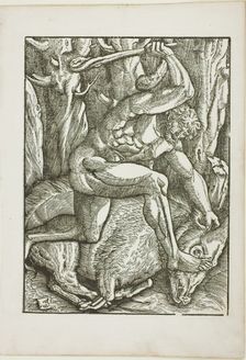 The Labors of Hercules: Hercules Subduing the Erymanthian Boar, c. 1528. Creator: Gabriel Salmon