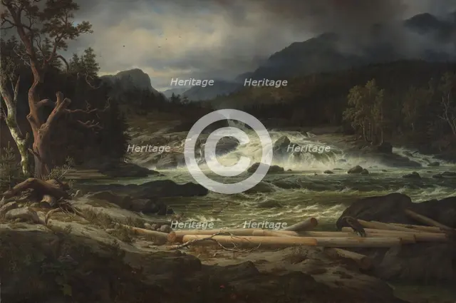 The Labro Falls at Kongsberg, 1837. Creator: Thomas Fearnley.